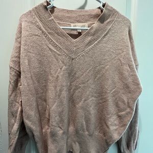 Philosophy Pink V neck Top size Small
